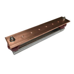 Equipotential earth bars on rail