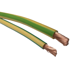 Isolierte Kabel grün gelb flexibel H07-VK