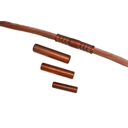 Mounted red copper sleeve - substations