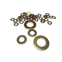 Flache Unterlegscheiben aus Messing