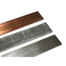 Conducteur plat. (cuivre rouge, cuivre étamé, acier inoxydable, acier galvanisé, aluminium)