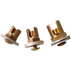 Serre-fils en laiton assemblés avec vis poêlier photo