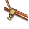 3/4''Earth rod + cable clamp mounted on copper bonded earth rod + cable