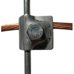 Raccord de liaison acier inoxydable de conducteurs ronds monté sur câble et rond en croix