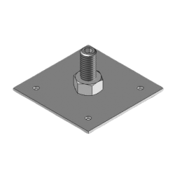 Platine en acier inoxydable Pour la fixation de pointe captrice