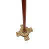 Brass air terminal base mounted on copperair terminal rod following BS EN 62561