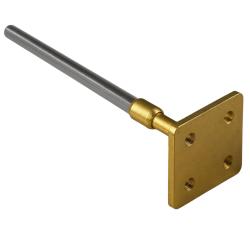 Prise de terre ferroviaire en laiton 4 filetages - soudée sur acier doux