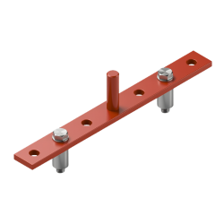 Barre équipée pour borne de connexion sertie