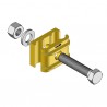 Exploded view Single earth clamps 50 to 120mm² - A2 stainless steel screws and bolts Exploded view Single earth clamps 50 to 120mm² - A2 stainless steel screws and bolts